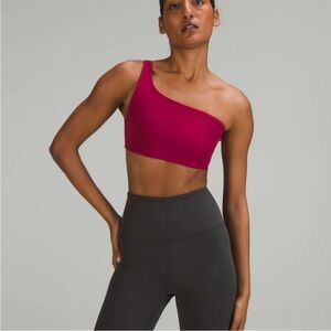 Ribbed Nulu Asymmetrical Yoga Bra Wildberry